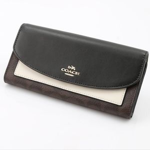 Coach slim envelope wallet in signature canvas Outlet